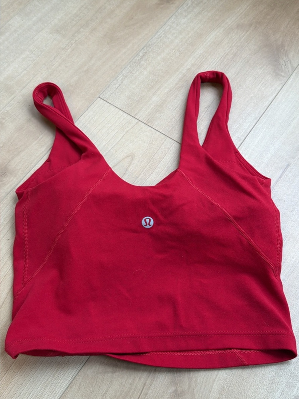 Red Crop Tank Top Lululemon align 2